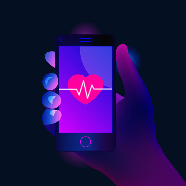 触摸屏上的健身应用程序概念图片下载