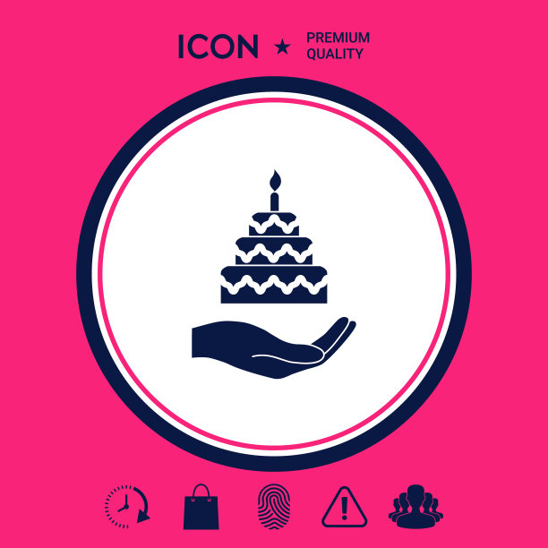 手拿着一个蛋糕图标图片下载