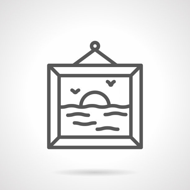 一个图片库的简单线条图标图片下载