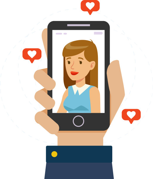 美女展示智能手机男手图片下载