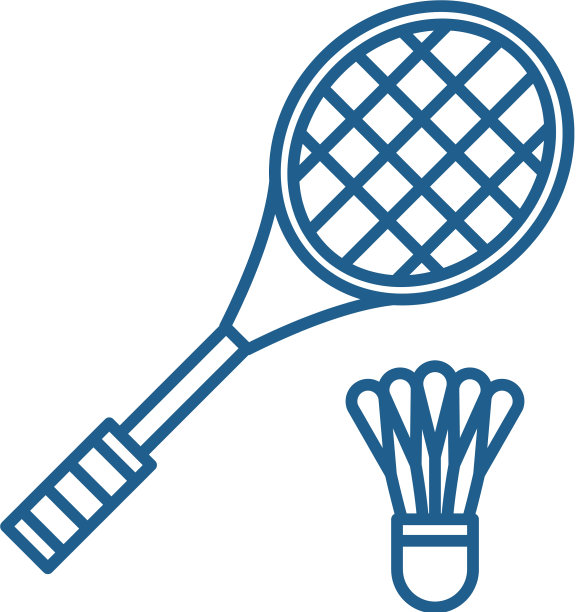 羽毛球拍线图标羽毛球概念图片下载