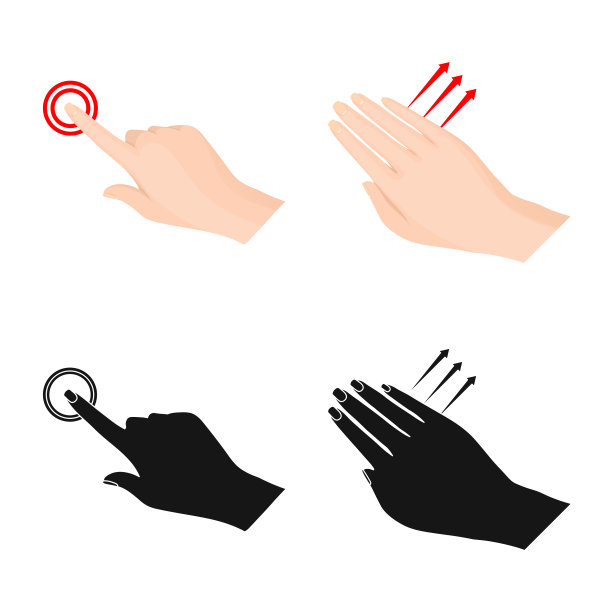 触摸屏和手势符号图片下载