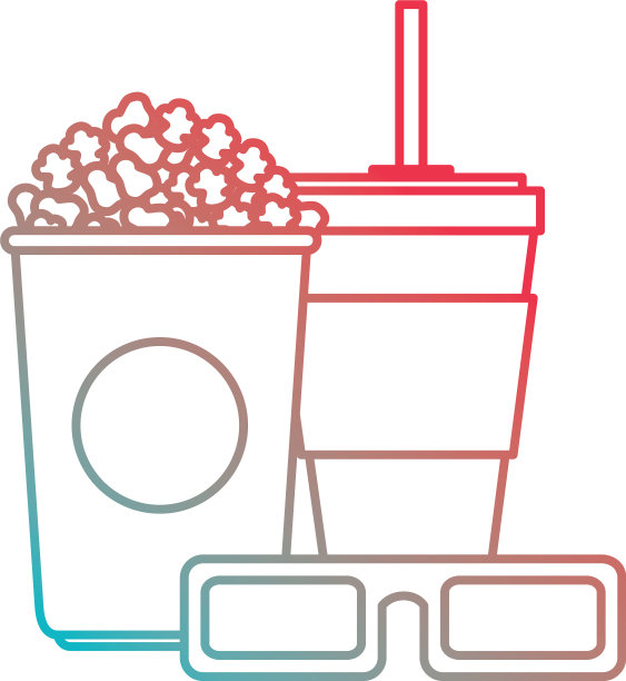 电影娱乐套装图标图片下载