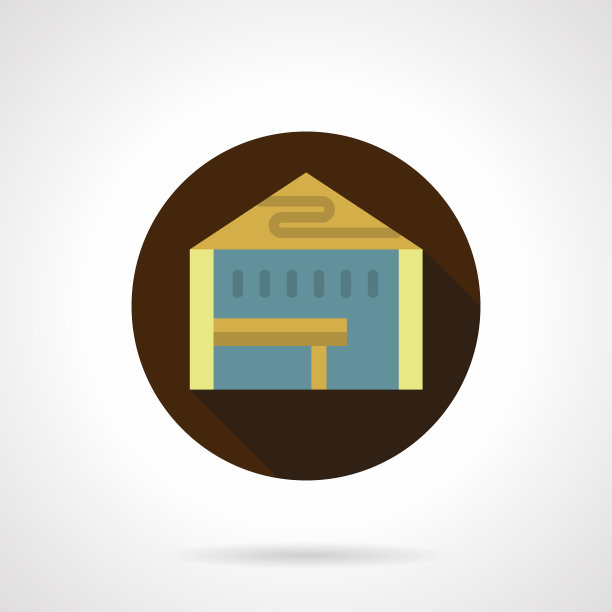 市场帐篷棕色圆形图标图片下载