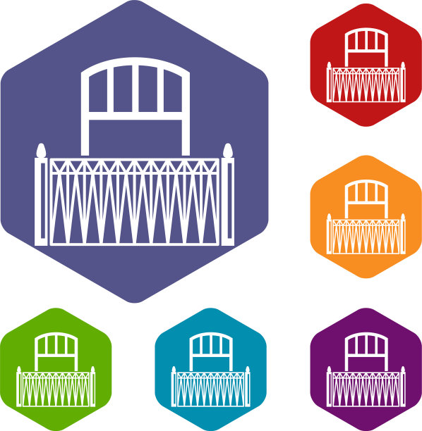 格子阳台图标简约风格图片下载