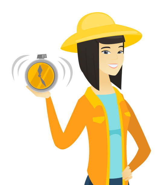 年轻的亚洲农民拿着闹钟图片下载