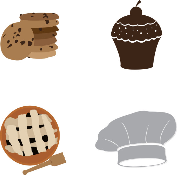 面包房图标套装图片下载