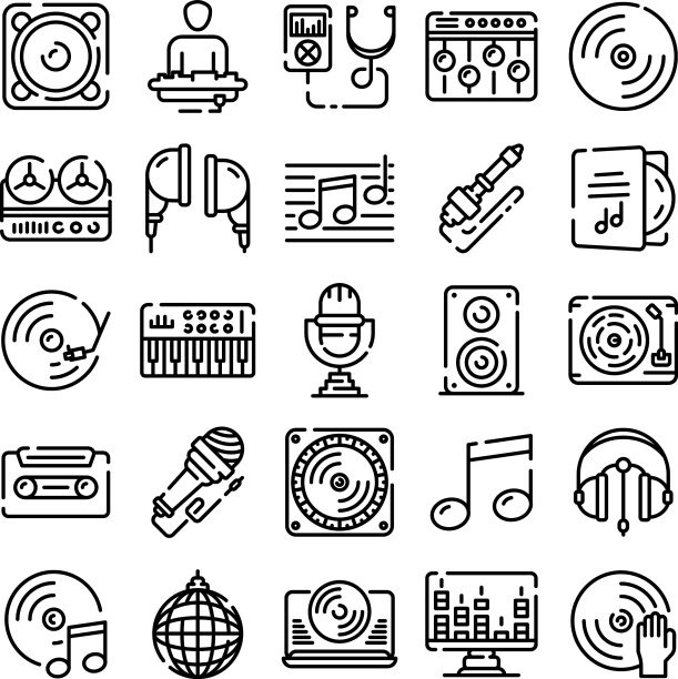 DJ图标设置轮廓风格图片下载