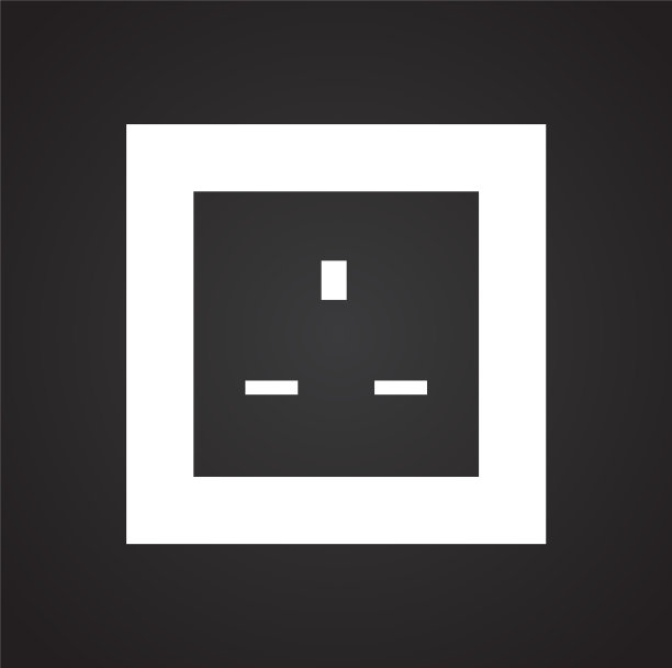 电器图标为黑色背景图形图片下载