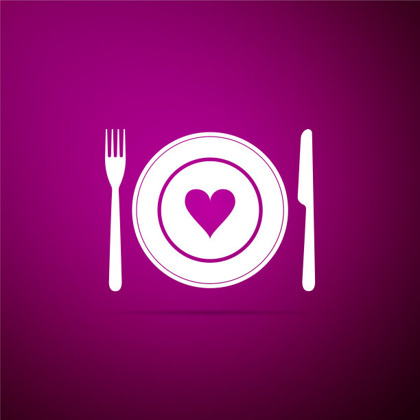 心盘上叉与刀的图标隔离图片下载