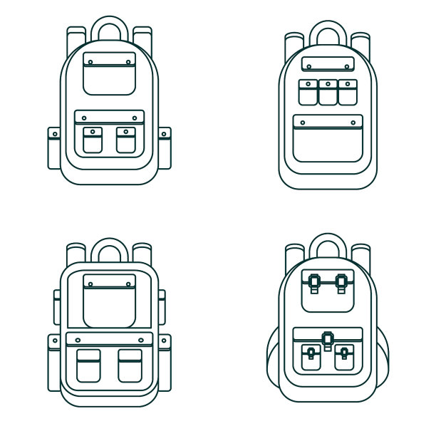 一套不同的背包图片下载