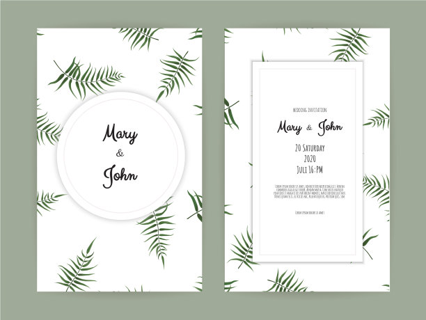 邀请与手工花卉元素图片下载