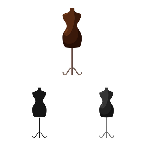 设计人体模型和裁缝标志图片下载