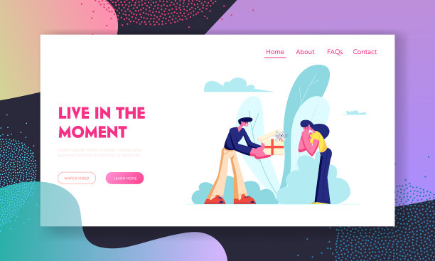 年轻人给女人一个装着小猫的盒子图片下载