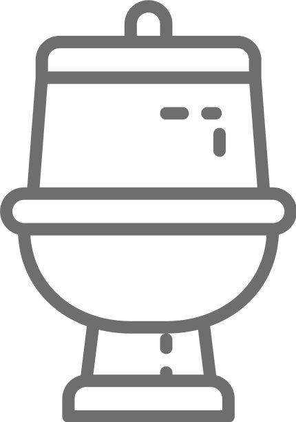 厕所浴室线图标图片下载