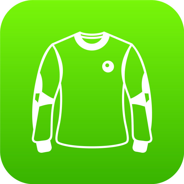 守门员图标的衬衫是简单的黑色风格图片下载