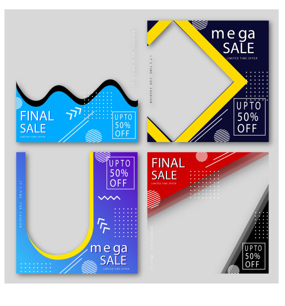 现代销售横幅收藏图片下载