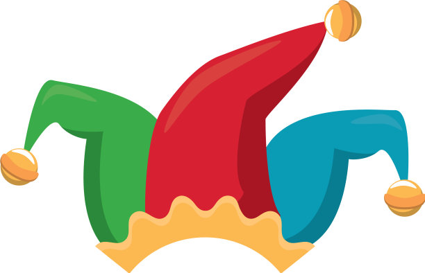 小丑帽卡通孤立图片下载