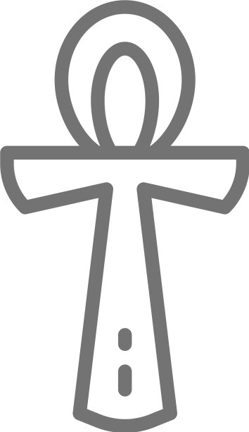 埃及十字章宗教符号线图标图片下载