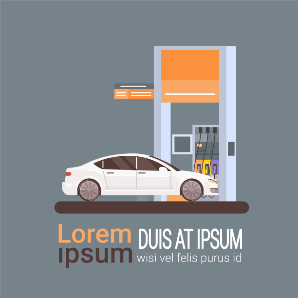 汽车在加油站加油图片下载