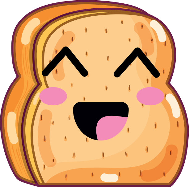 可爱可爱快乐的碎面包图片下载