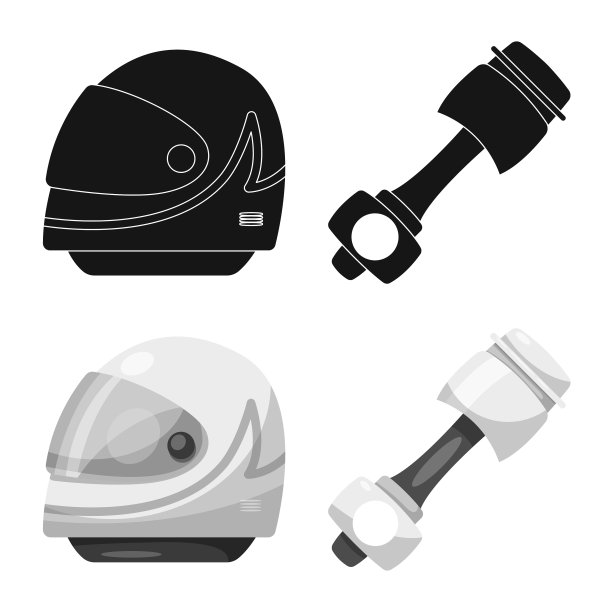 汽车和汽车拉力赛标志集的孤立对象图片下载