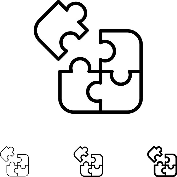 大胆而薄的拼图科学解决方案图片下载