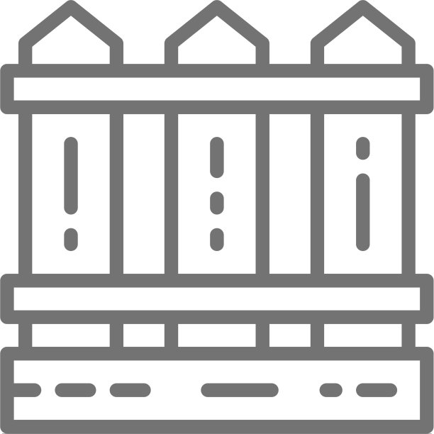 木栅栏花园栅栏线图标图片下载