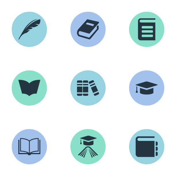 一套简单的书图标图片下载