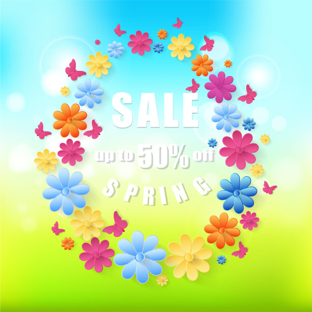 春季销售背景图片下载