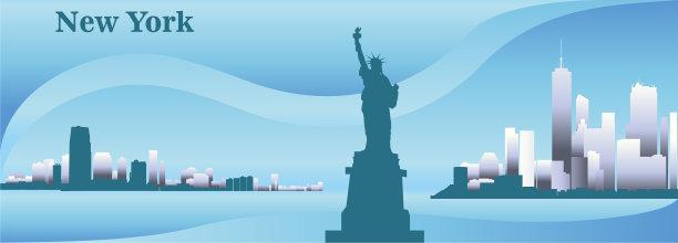 纽约剪影图片下载