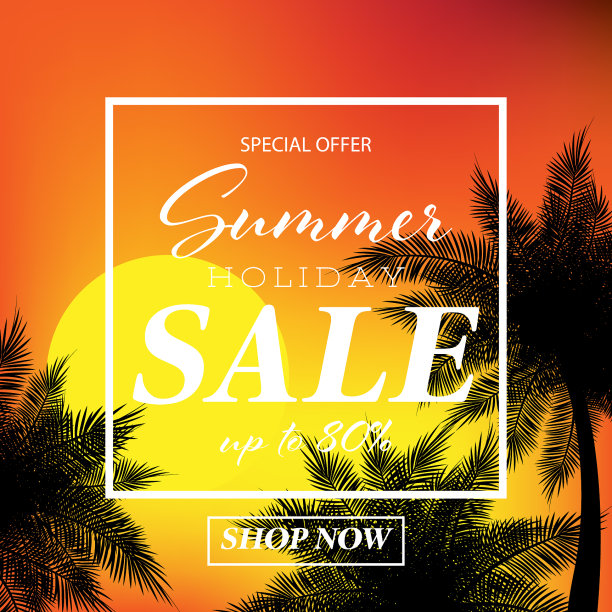 暑假促销标语图片下载