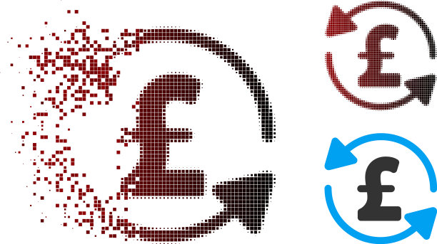 损坏的像素半色调刷新磅平衡图标图片下载