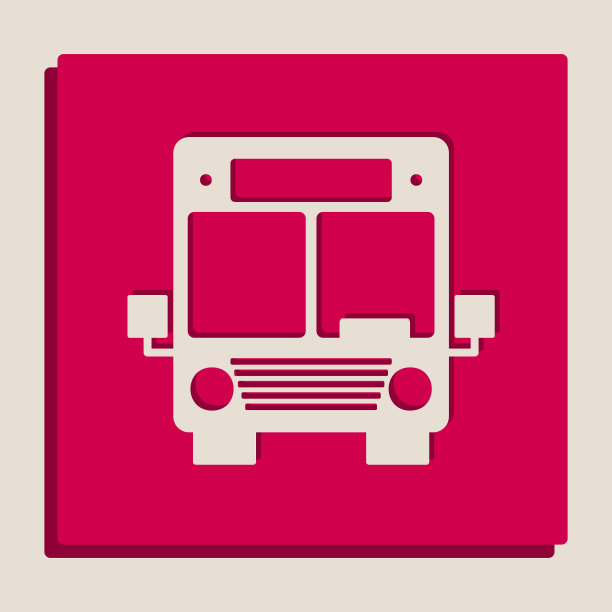 公交标志灰度版图片下载