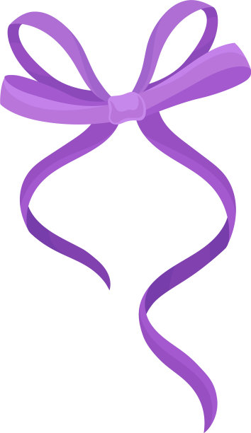 用薄缎带做成的漂亮的紫色蝴蝶结图片下载