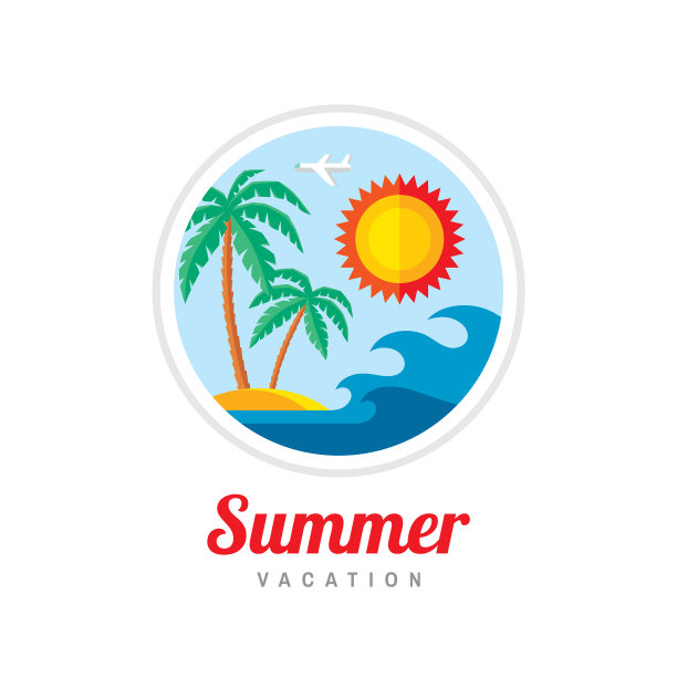 暑假-创意标志模板图片下载