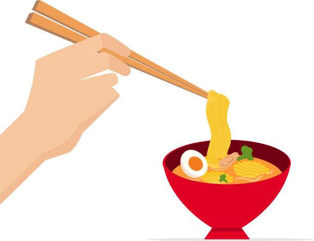 用筷子夹着美味的面条图片下载