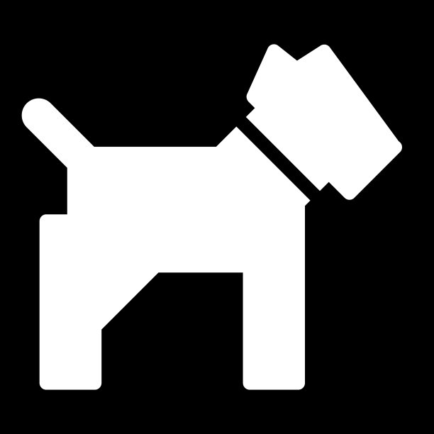 狗狗简单的黑白图标图片下载