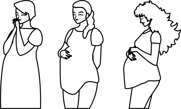 群美丽的孕妇角色图片下载