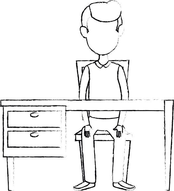 年轻人的头像在桌子人物图片下载