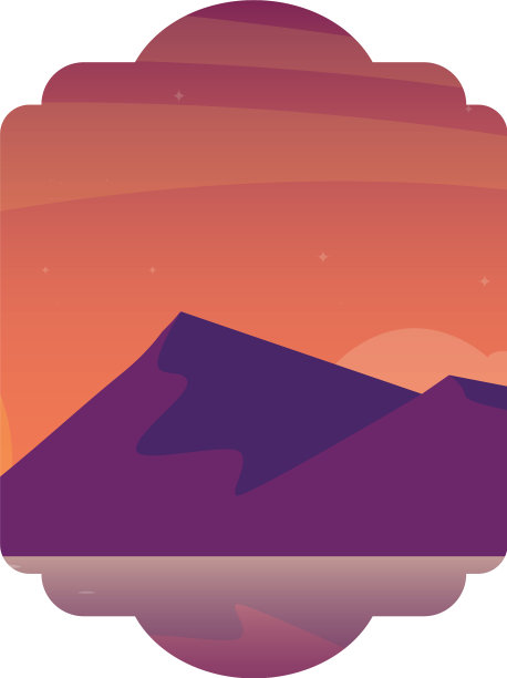 天空和山脉日落美丽的景色图片下载