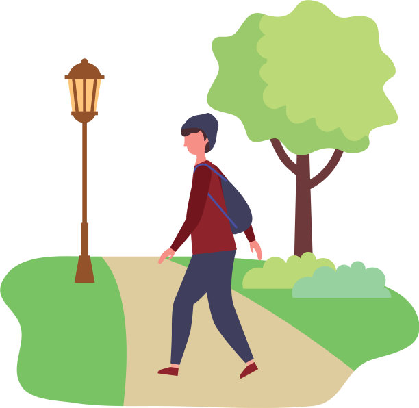 年轻人站在公园里活动图片下载