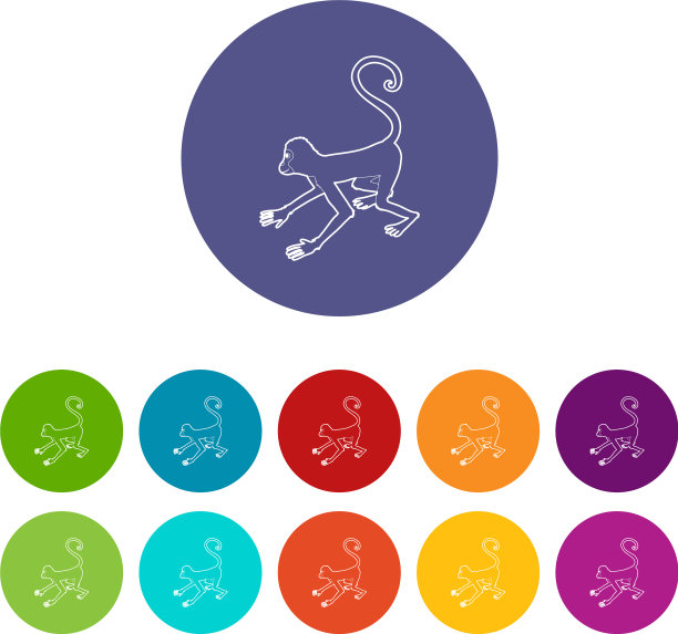 顽皮的猴子图标设置颜色图片下载