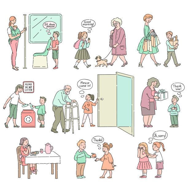 孩子养成良好的行为举止图片下载