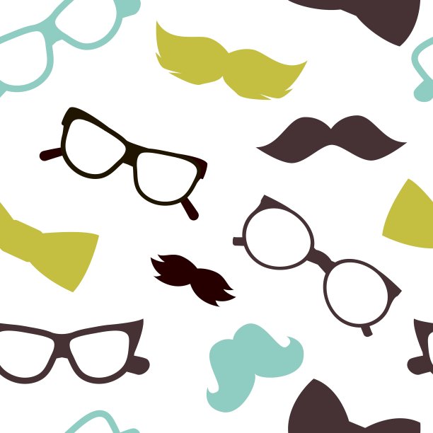 胡子无缝模式图片下载