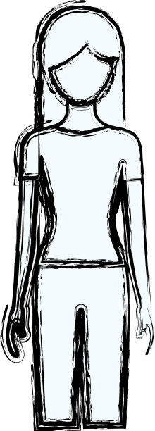 模糊剪影面无正面看女人与图片下载