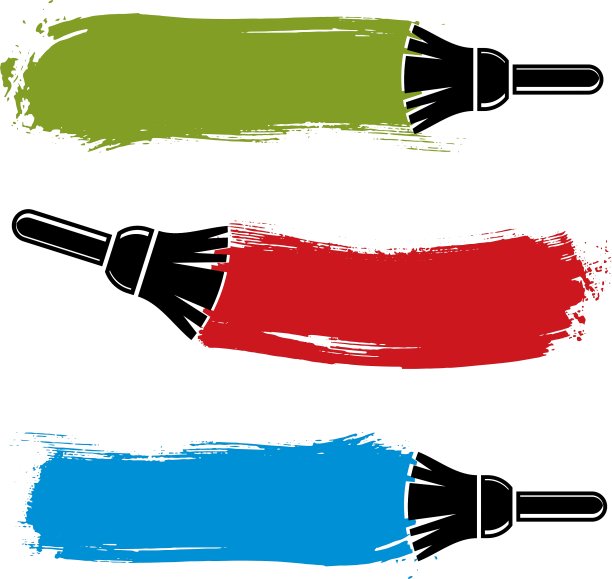 彩色垃圾笔触丙烯酸样品图片下载