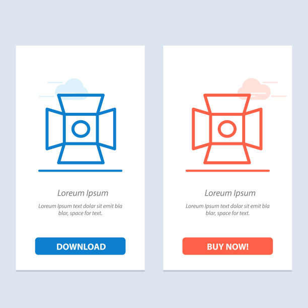 光照相馆蓝色和红色图片下载