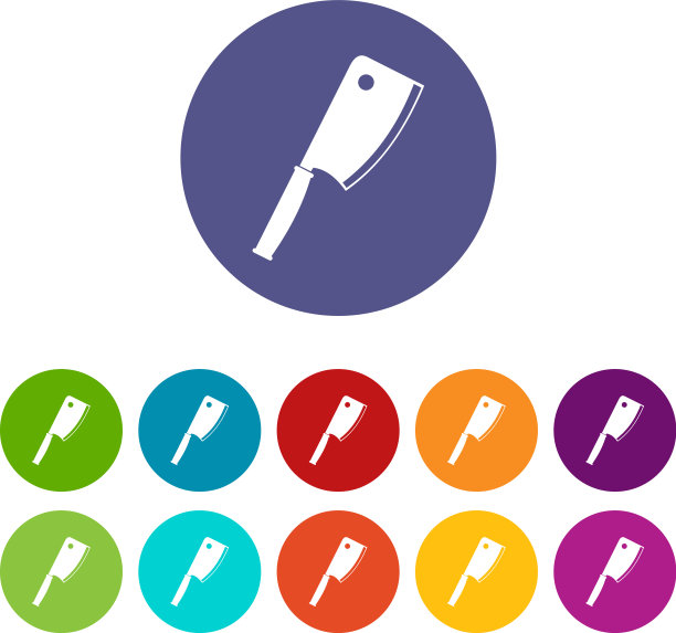 肉刀图标设置平图片下载