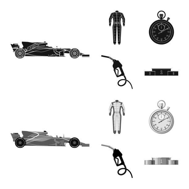 设计的汽车和拉力赛图标收集图片下载